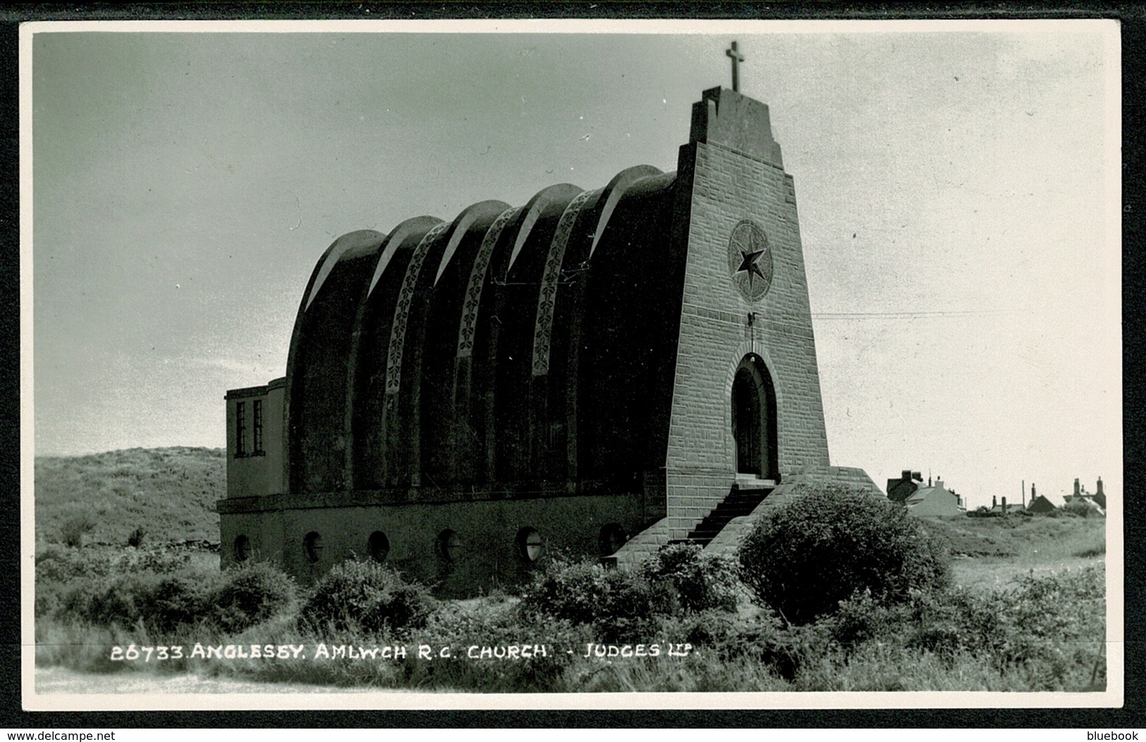 Ref 1293 - Judges Real Photo Postcard - Amlwch Roman Catholic Church - Anglesey Wales - Anglesey