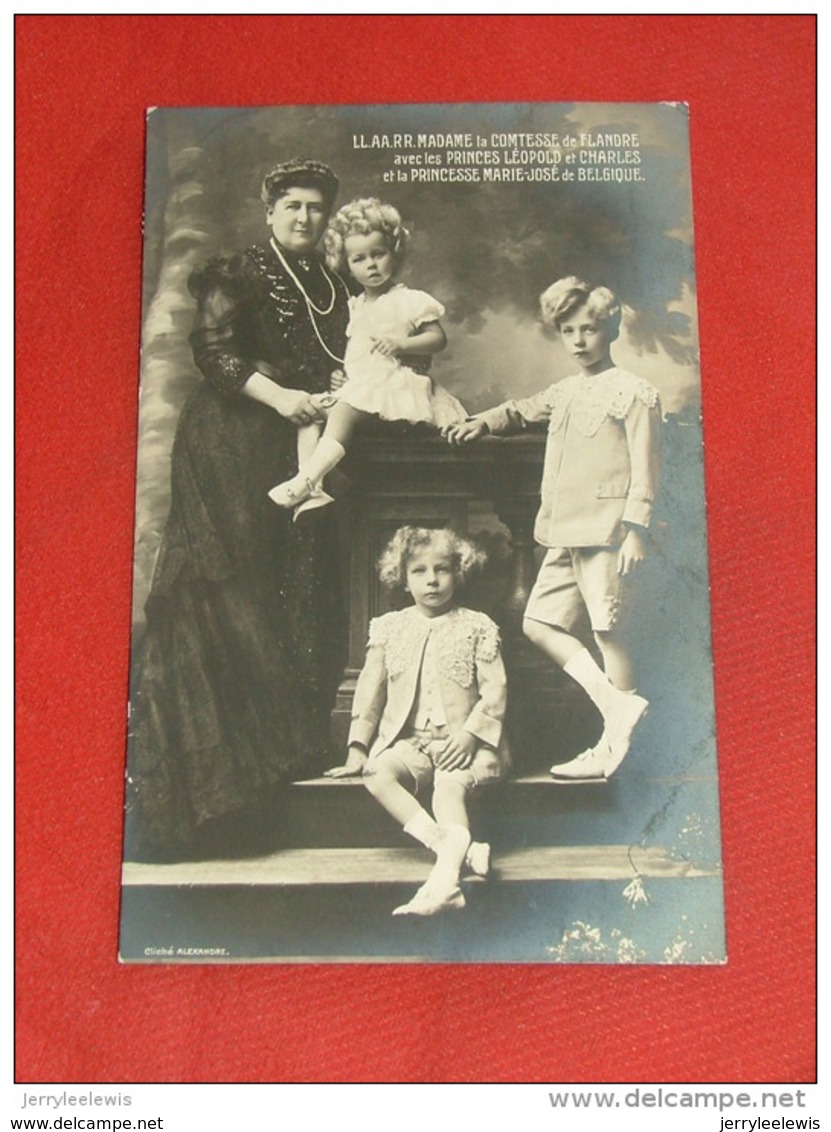 S. A. R.  Madame La Comtesse De Flandre, Les Princes Léopold Et Charles Et Princesse Marie-José - 1911 - Familles Royales