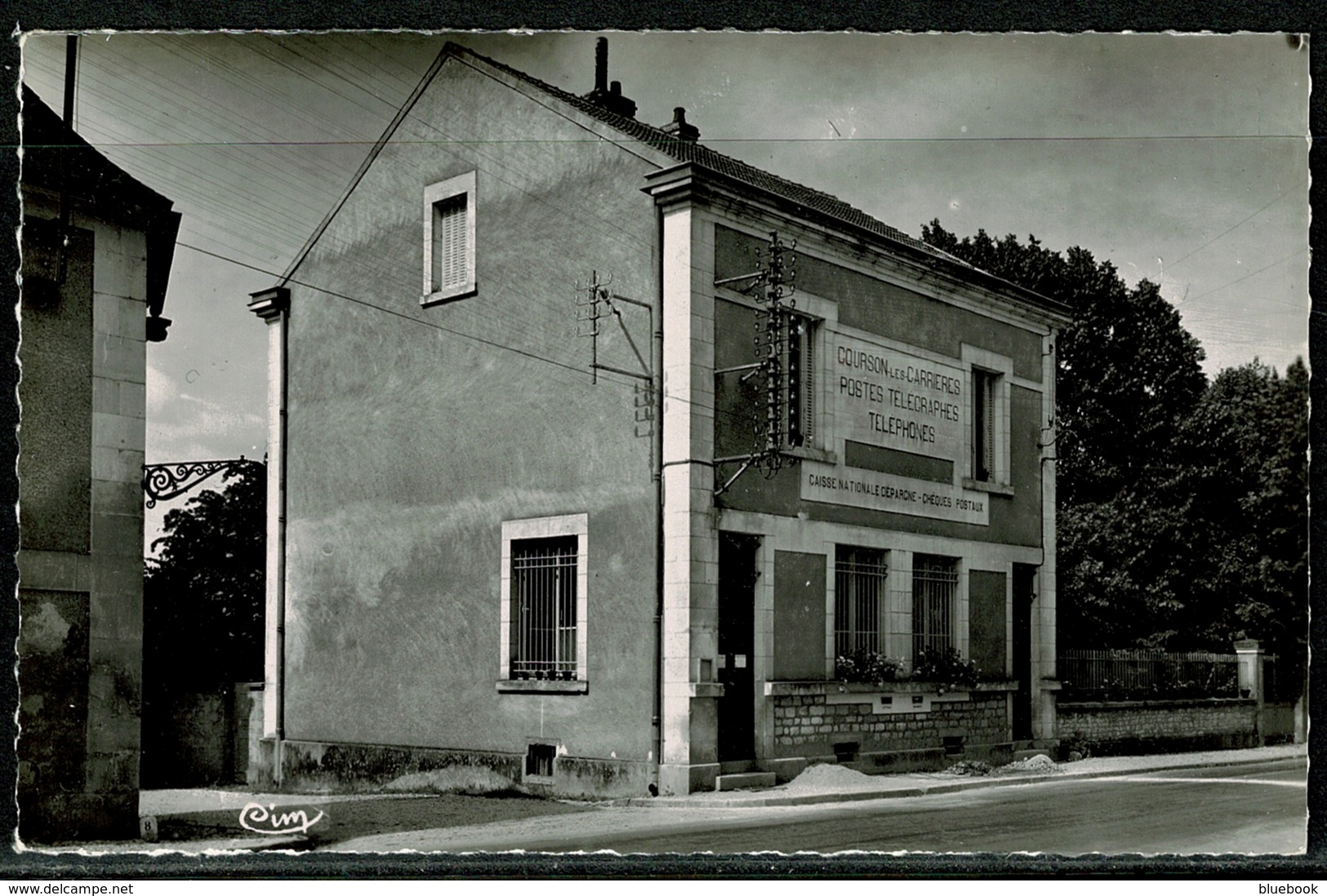 Ref 1294 - Real Photo Postcard - Courson-les-Carrieres Post & Telegraph Office France - Courson-les-Carrières