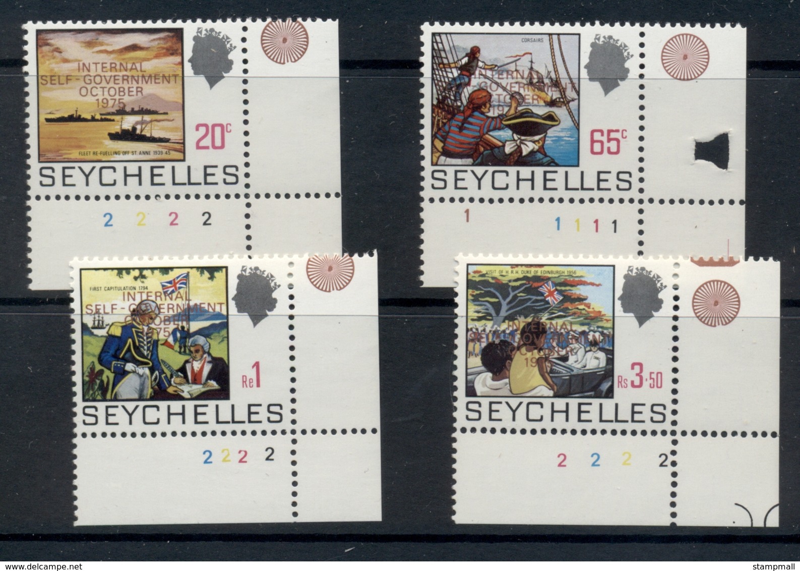 Seychelles 1975 Self Government Opts MUH - Seychelles (1976-...)