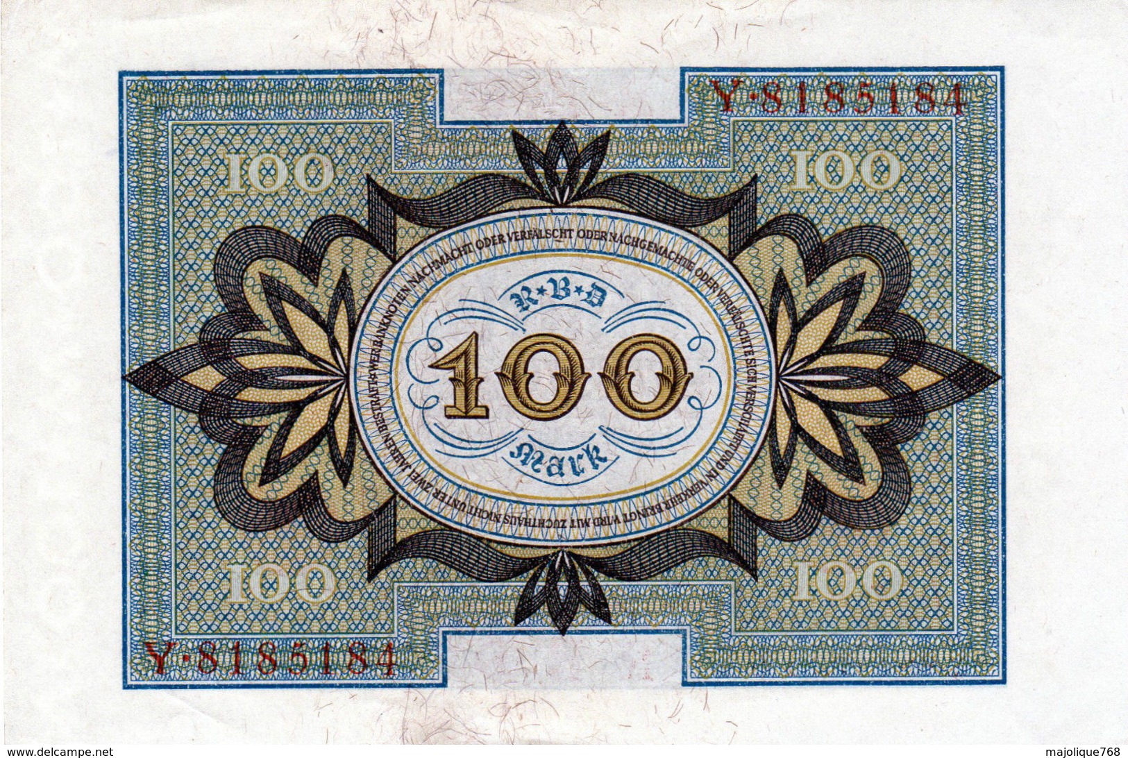 Billet Allemand De 100 Mark - 1-novembre-1920 - 7 Chiffres En S U P- - 100 Mark