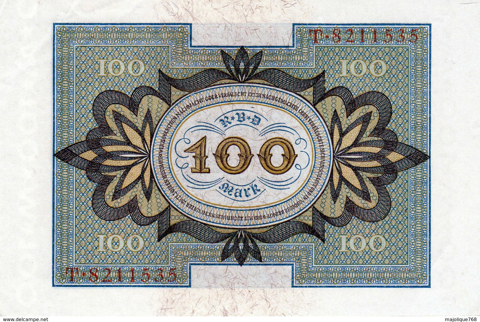 Billet Allemand De 100 Mark - 1-novembre-1920 - 7 Chiffres En S U P- - 100 Mark