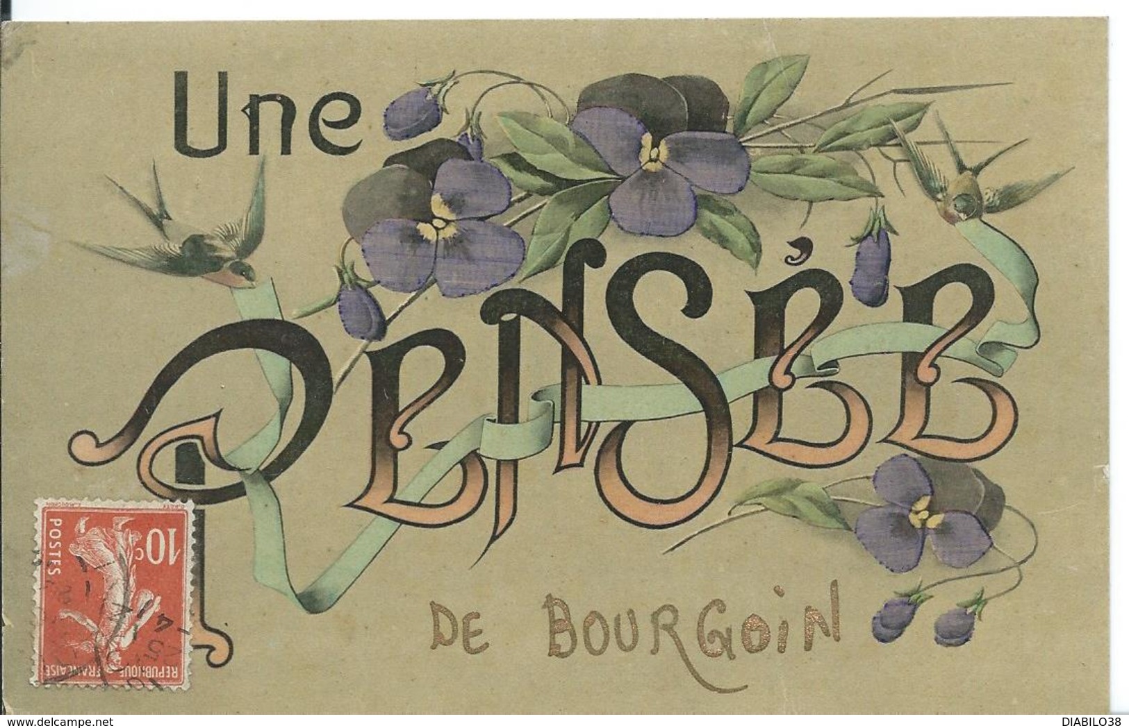 ///   BOURGOIN     ( ISÈRE )  UNE PENSÉE DE BOURGOIN - Bourgoin