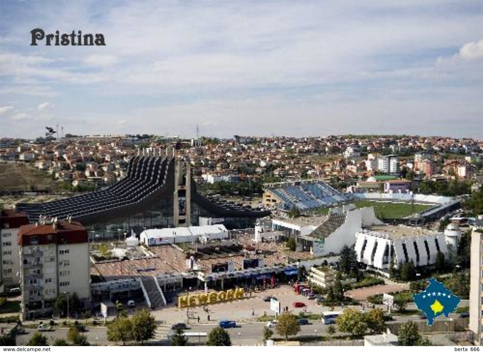 Kosovo Pristina Aerial View New Postcard - Kosovo