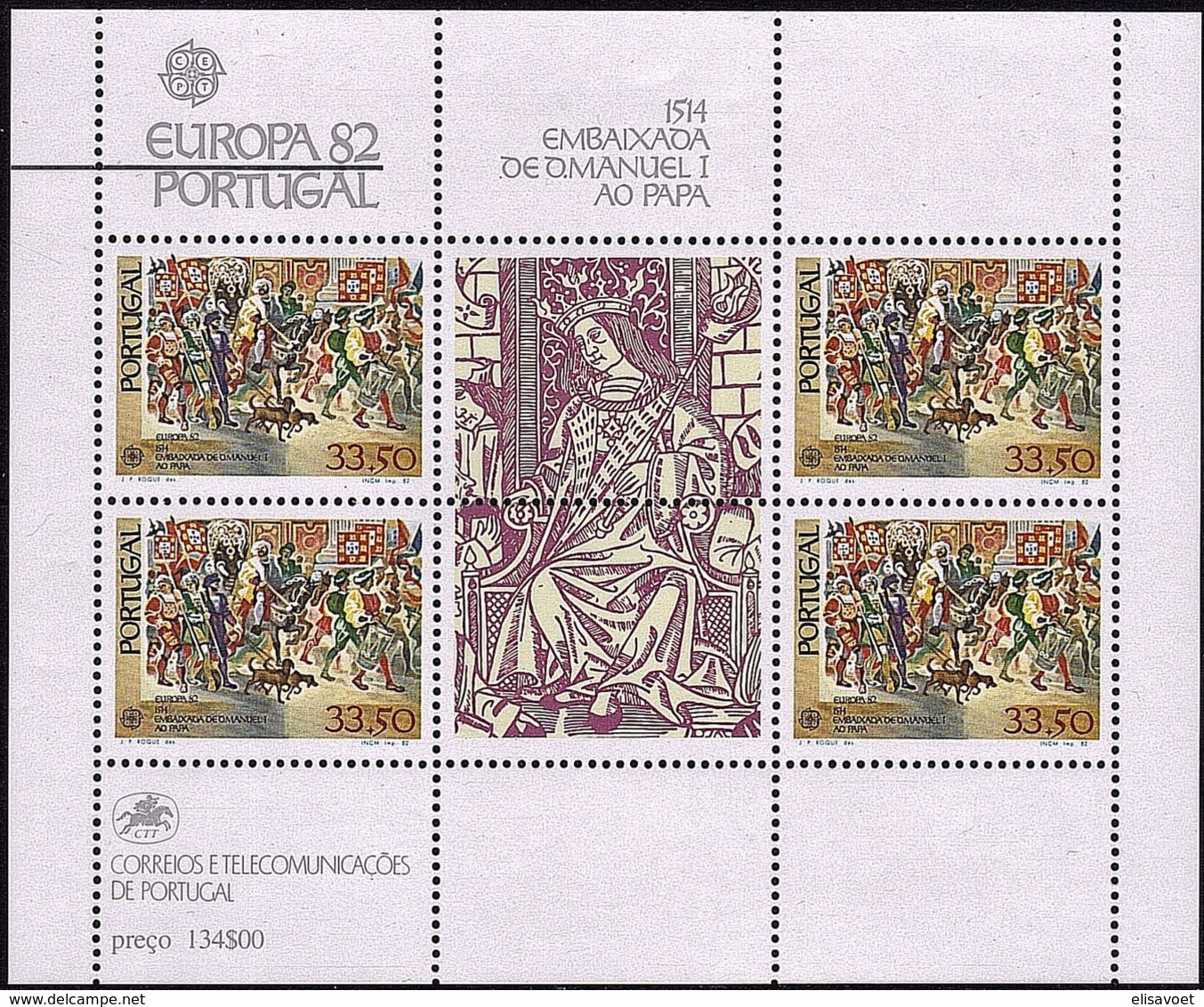 Portugal  1982 Yvertn° Bloc 36 *** MNH Cote 12,00 Euro Europa Cept - 1982