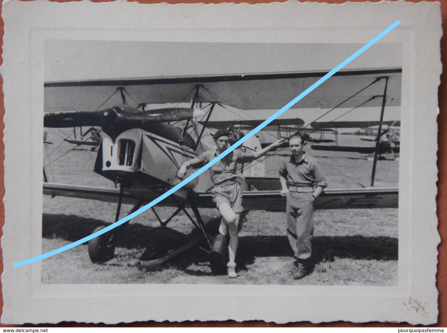 Photo Avion Vlietuig ABL STAMPE Et Vertongen Sv 4b ? SCHAFFEN Diest Viegplein 1947 - Aviation