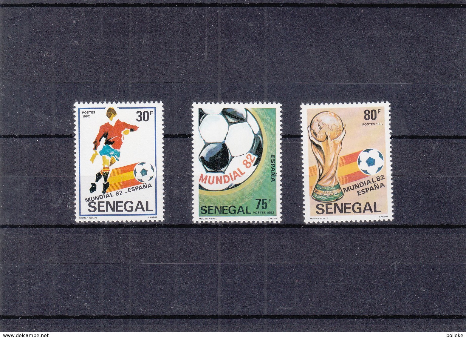 Senegal - Michel 781 + 783 / 4 ** - Football - Championnat Mondial Espana 82 - Coupe - Senegal (1960-...)