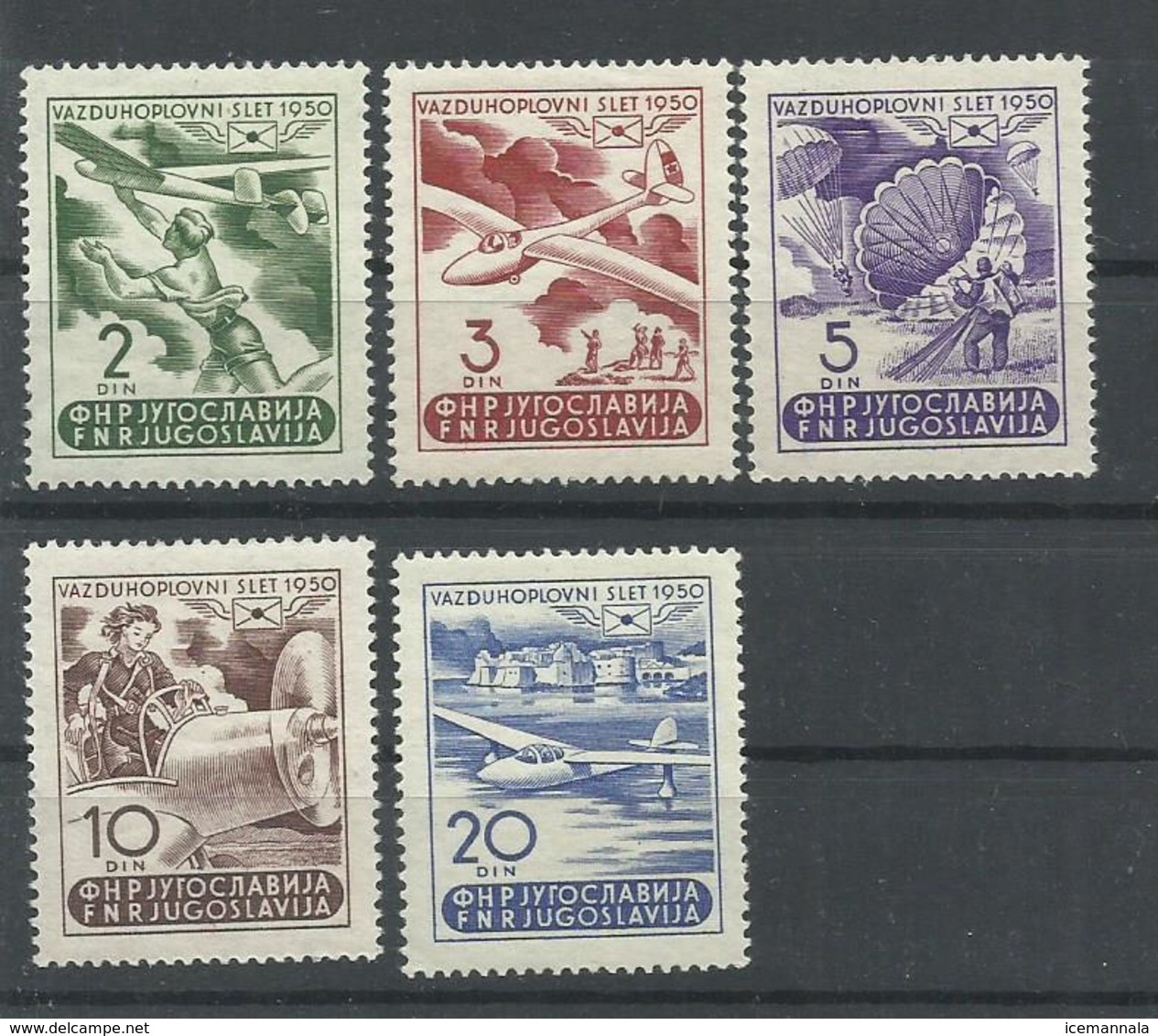 YUGOSLAVIA YVERT AEREO  27/31   MNH  ** - Luftpost