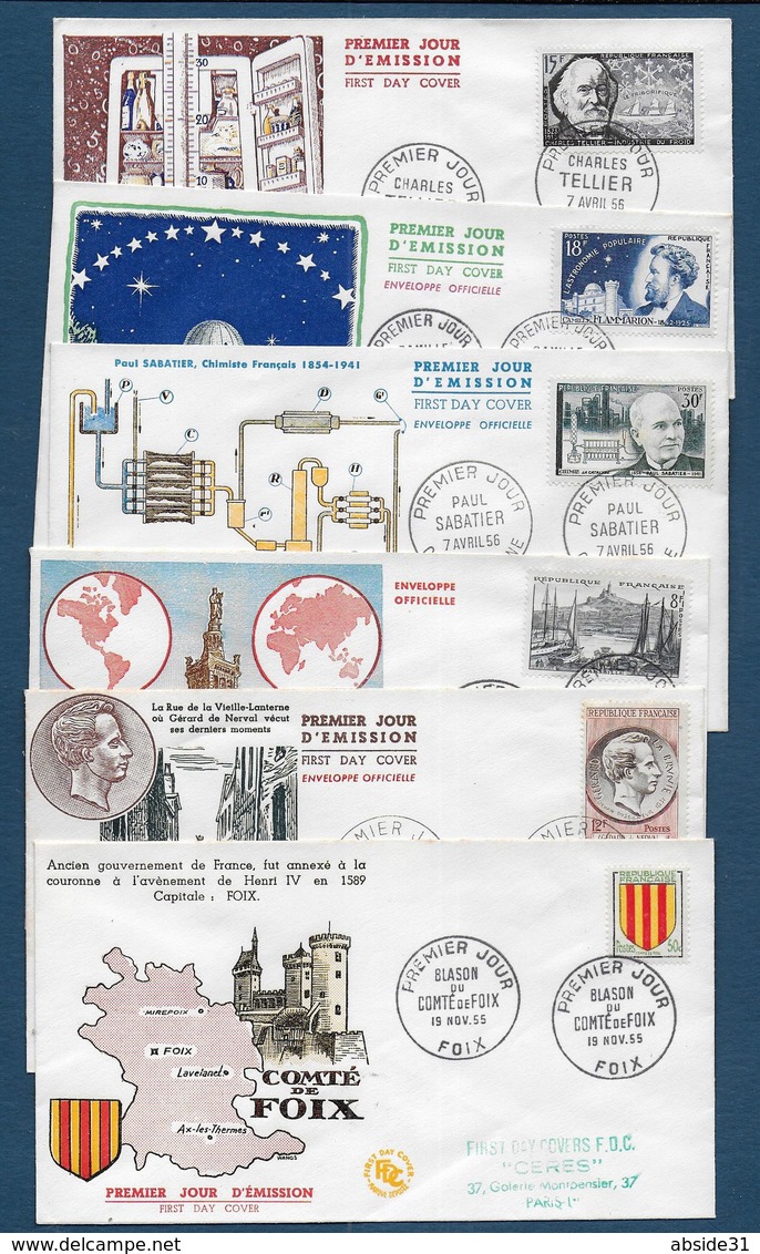 Lot De 26 F.D.C. - (10 De 1957 + 13 De 1956 + 3 De 1955 ) - 1950-1959