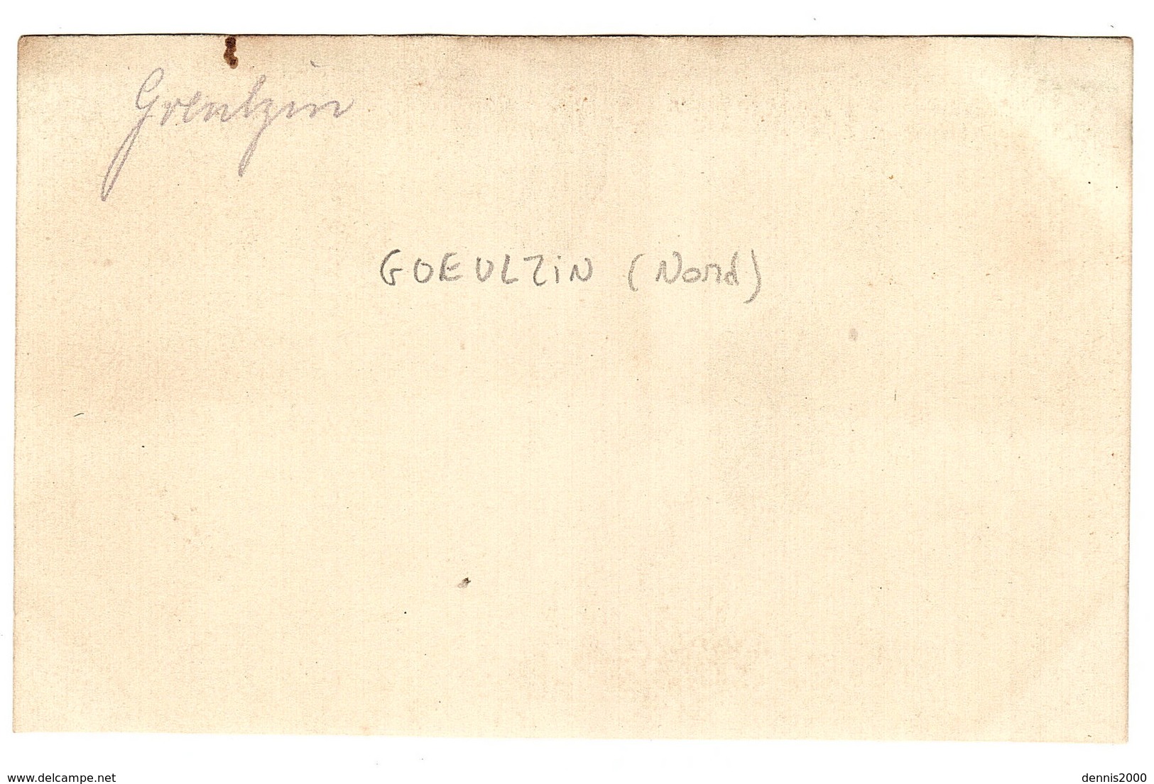 GOEULZIN (59) - CARTE PHOTO - Vue D'une Villa En Hiver (période Supposée 1914 - 1918) - Altri & Non Classificati