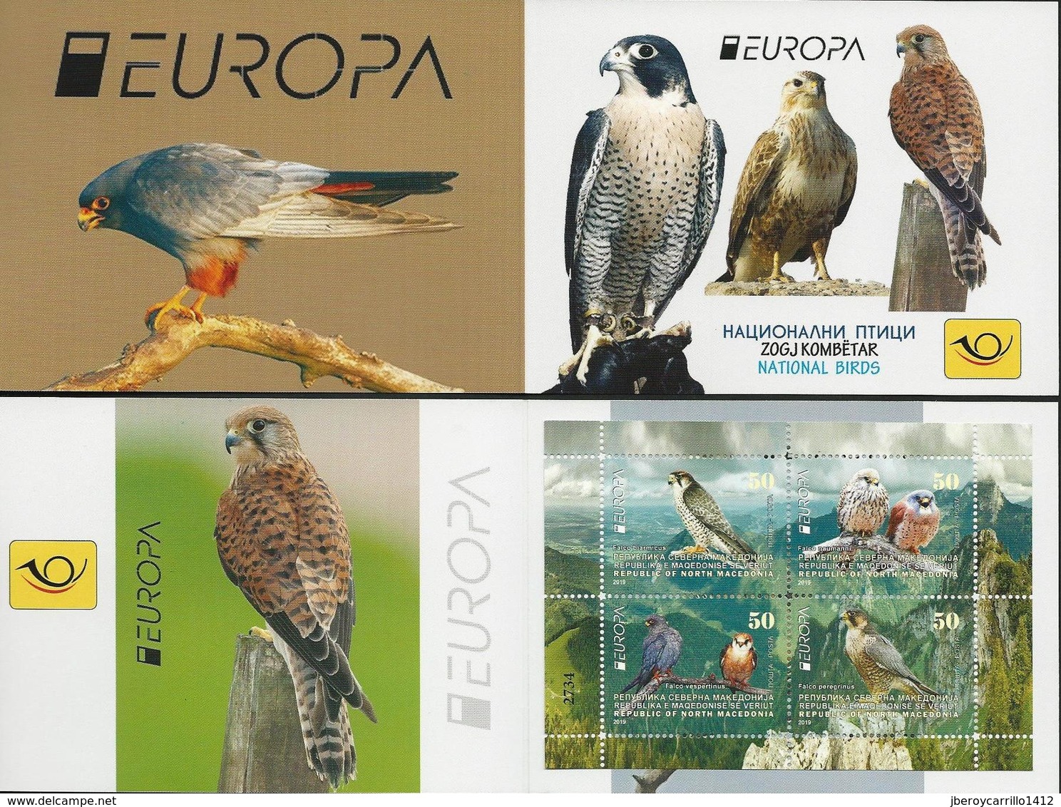 MACEDONIA /NORTH-MACEDONIA /MAKEDONIEN -EUROPA 2019 -NATIONAL BIRDS.-"AVES -BIRDS -VÖGEL-OISEAUX"- CARNET - 2019