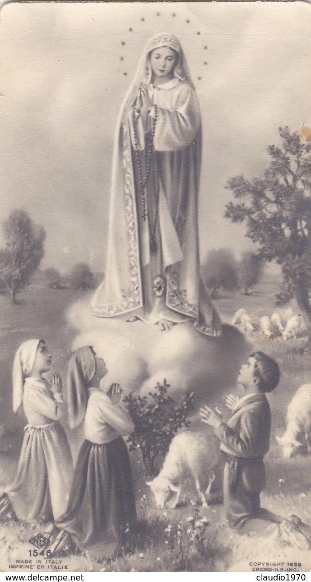 SANTINO - LA MADONNA DI FATIMA - Devotieprenten