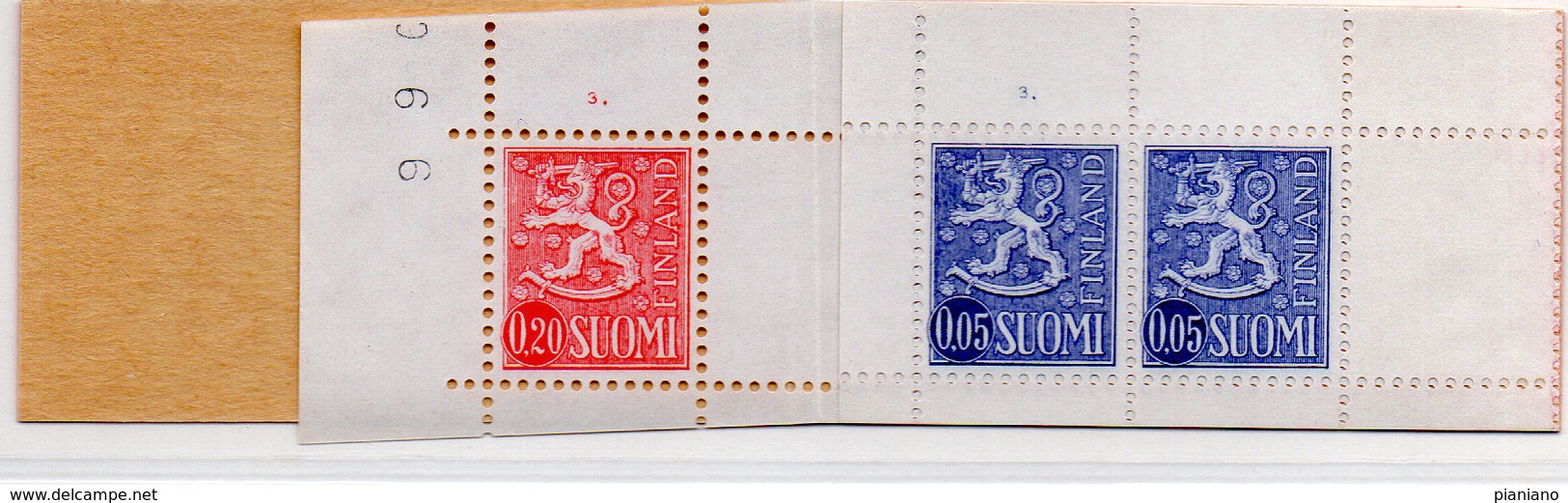 PIA - FINLANDIA  - 1965 : Carnet D 0,50con Francobollo Di Uso Corrente Leone Rampante  - (Yv C534B II) - Libretti