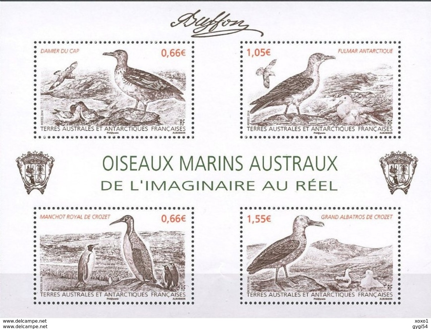 TAAF 2014 - Oiseaux    CAT   YT  N° F 693    N ** (MNH) LUXE - Blocs-feuillets