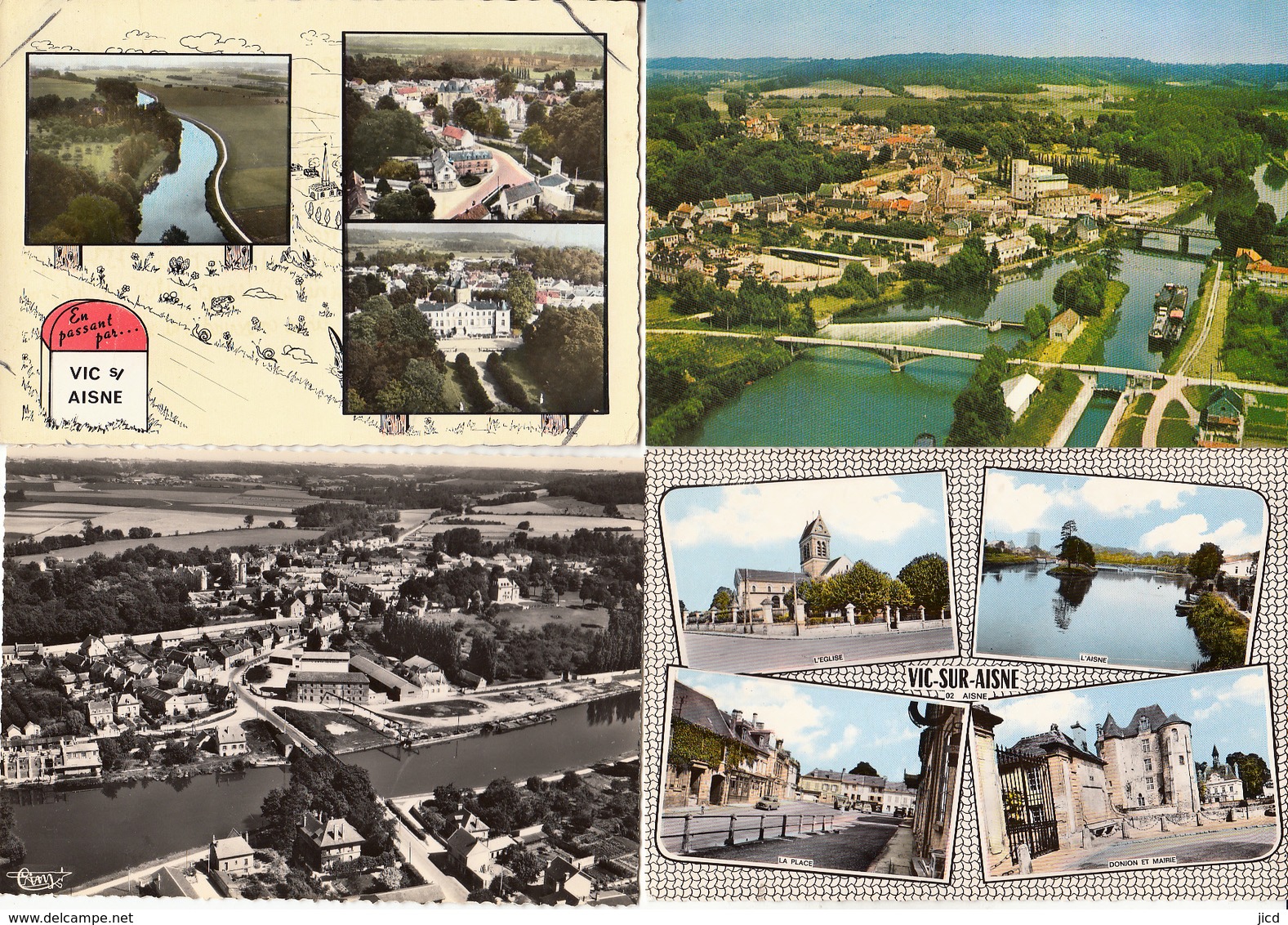 02- Vic Sur Aisne  20 Cartes (15 Cpsm Gm-5 Cpsm ) Lot Varie Et Scanne - Vic Sur Aisne