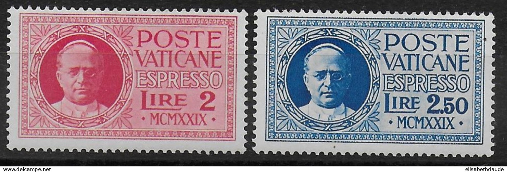 VATICAN - 1929 - EXPRES YVERT N° 1/2 ** MNH - COTE = 135 EUR. - Unused Stamps