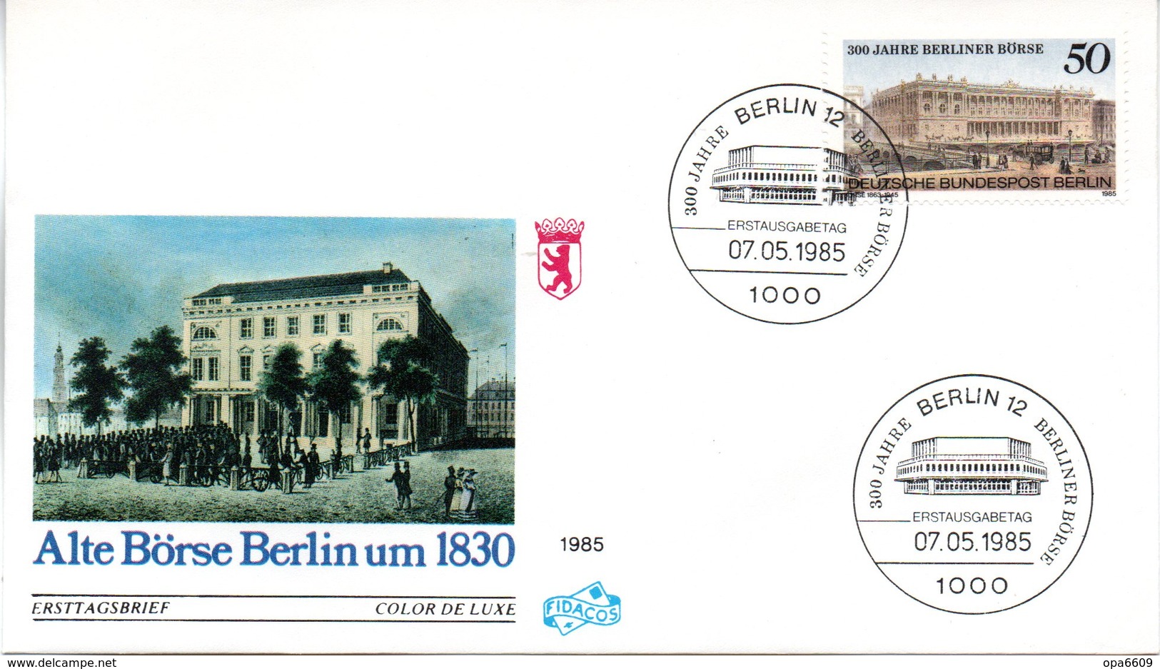 Westberlin Schmuc-FDC Mi.740 "300 Jahre Berliner Börse" ESSt 7.5.1985 BERLIN 12 - Sonstige & Ohne Zuordnung