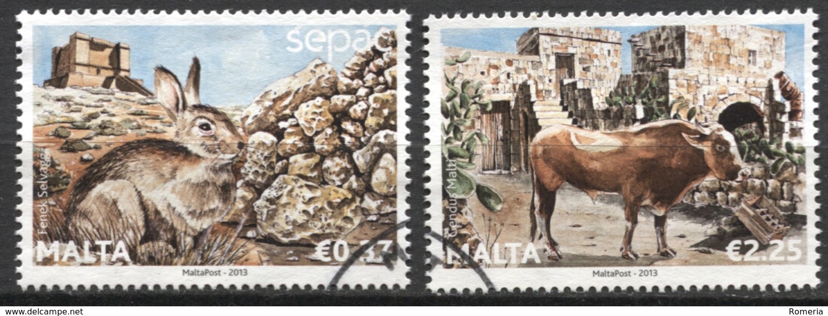 Malte - 2013 - Yt 1758/1759 - Faune - Obl. - Malta