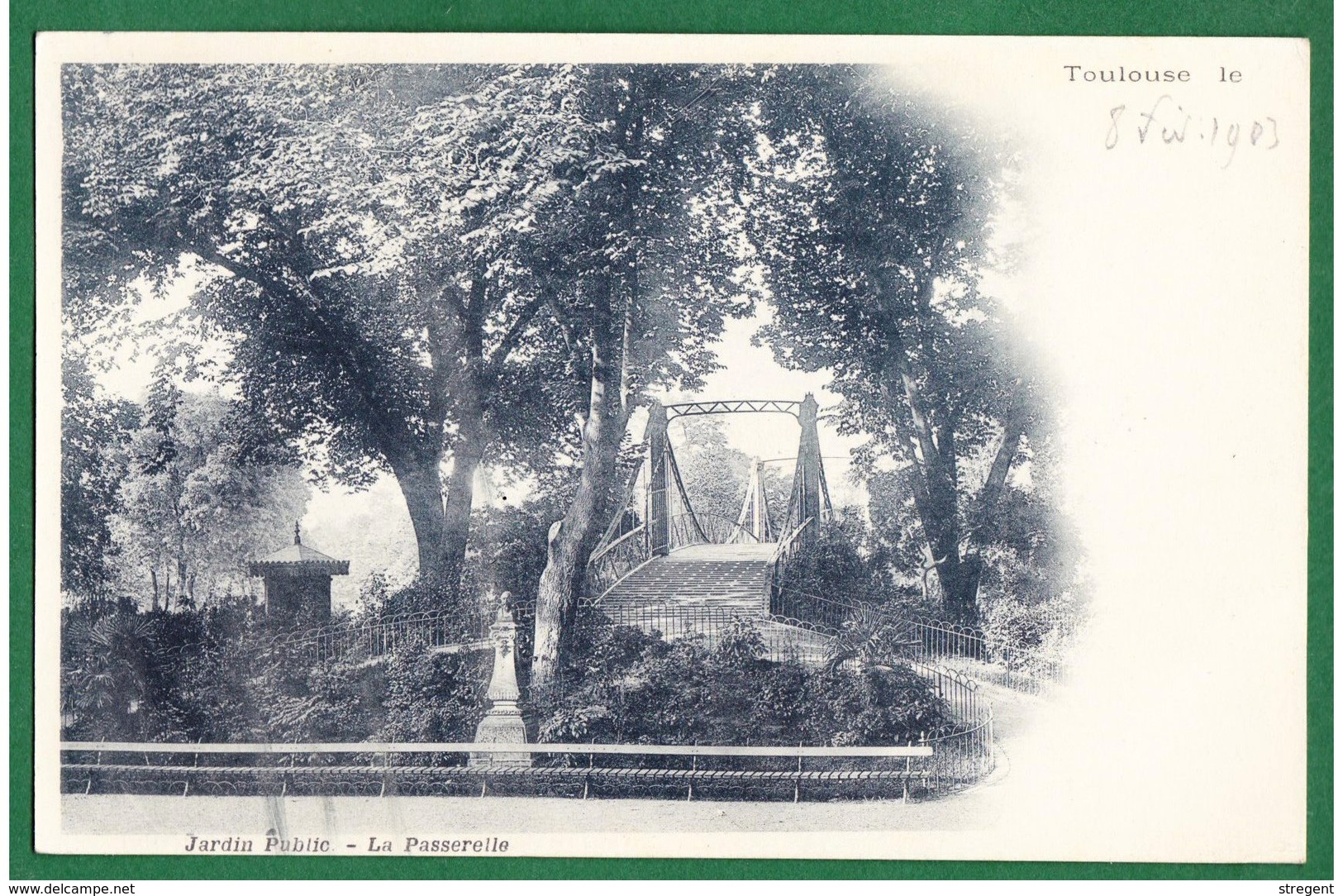 31 - TOULOUSE - Jardin Public - La Passerelle - Dos Simple 1903 - Toulouse