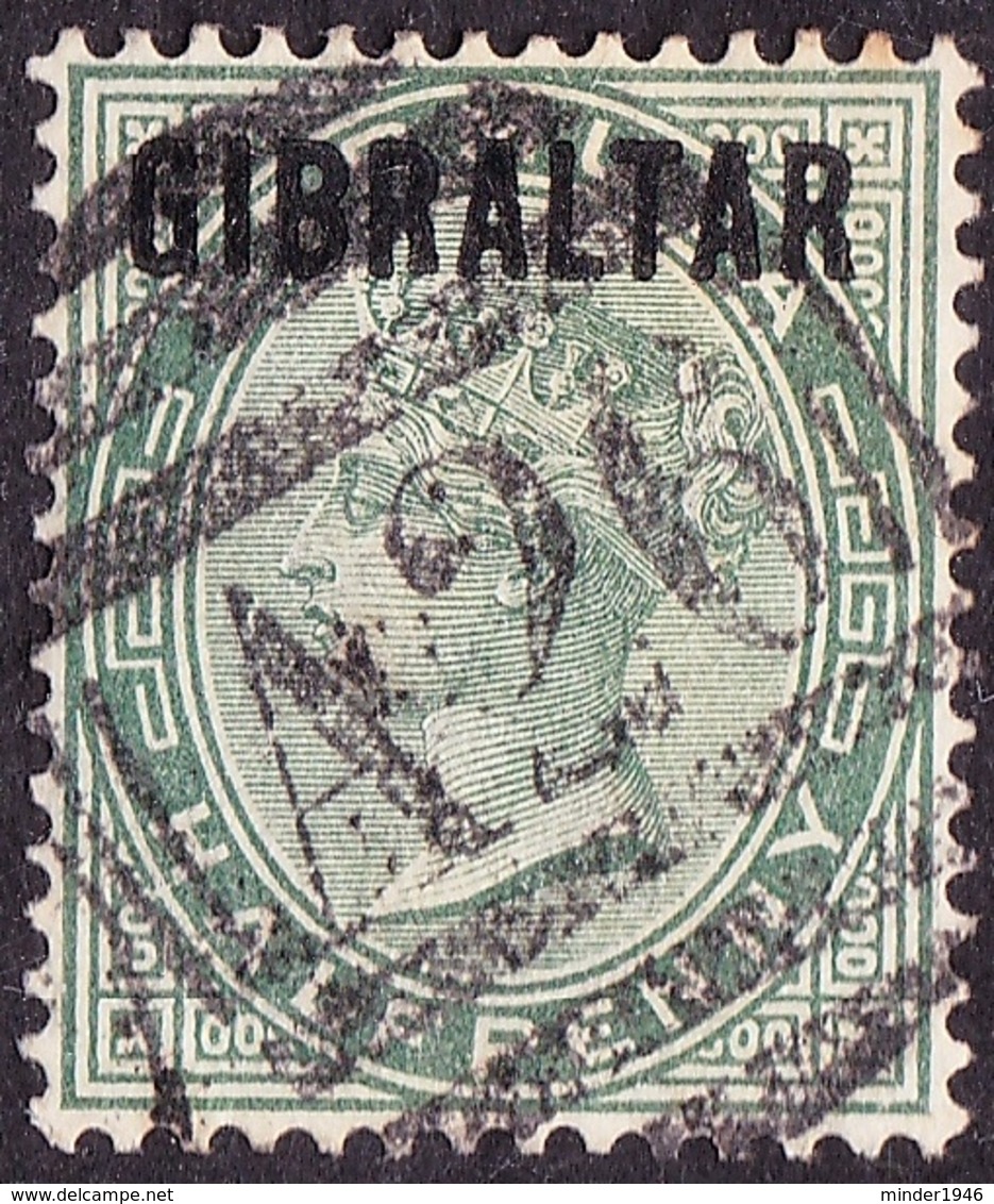 GIBRALTAR 18867 QV 1/2d Dull Green SG1 Used - Gibraltar