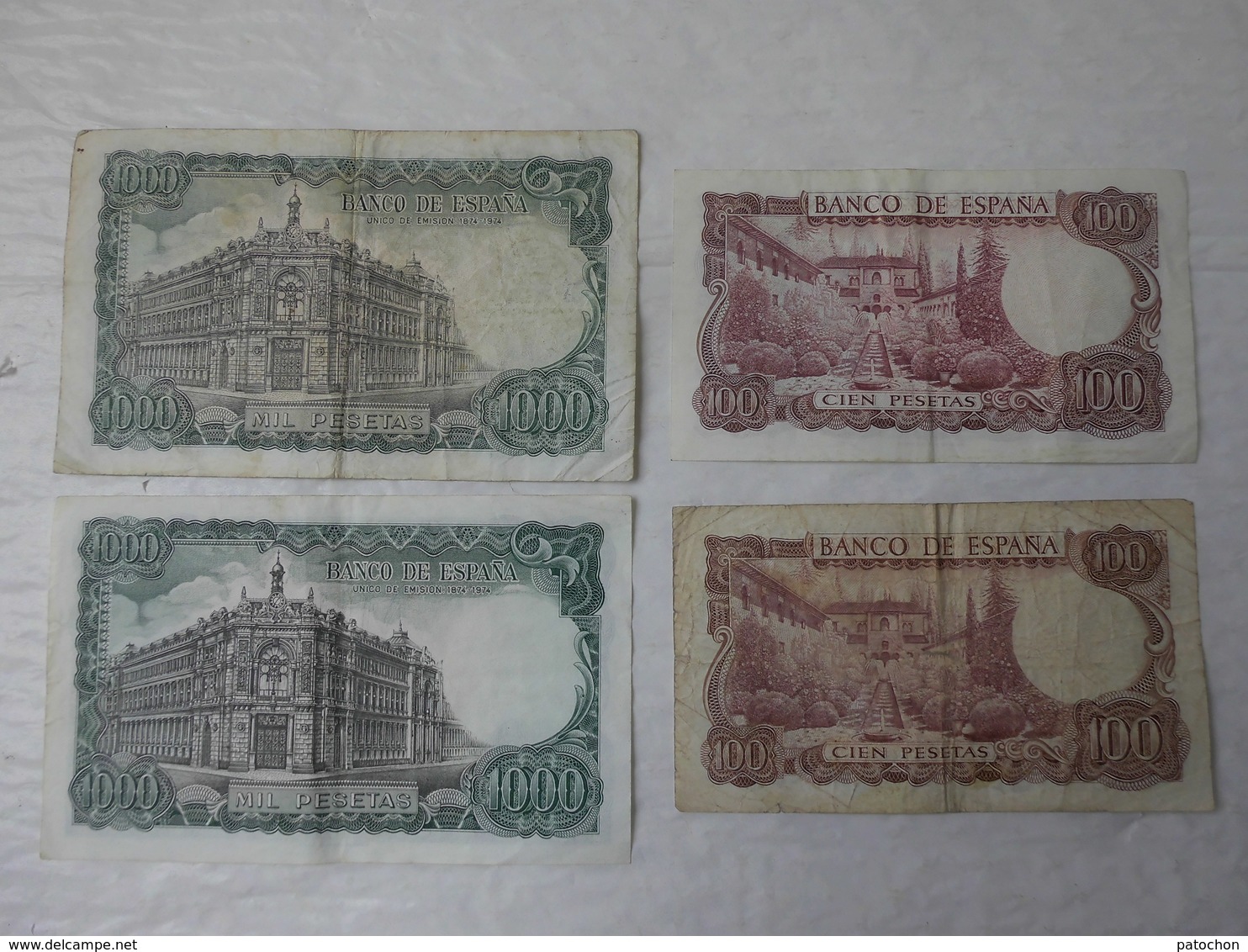 Billet De Banque Espagne 2 X 100 & 2 X 1000 Pesetas 1970 & 1971...! - 1000 Pesetas