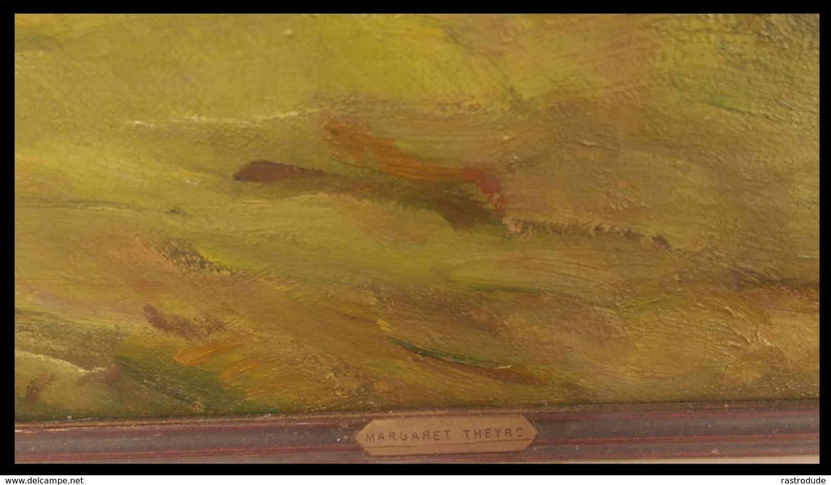 MARGARET THEYRE (1897 - 1977) OIL ON CANVAS - TITLE: MOUNTAINOUS LANDSCAPE - 50CM X 40CM - SIGNED - Oils