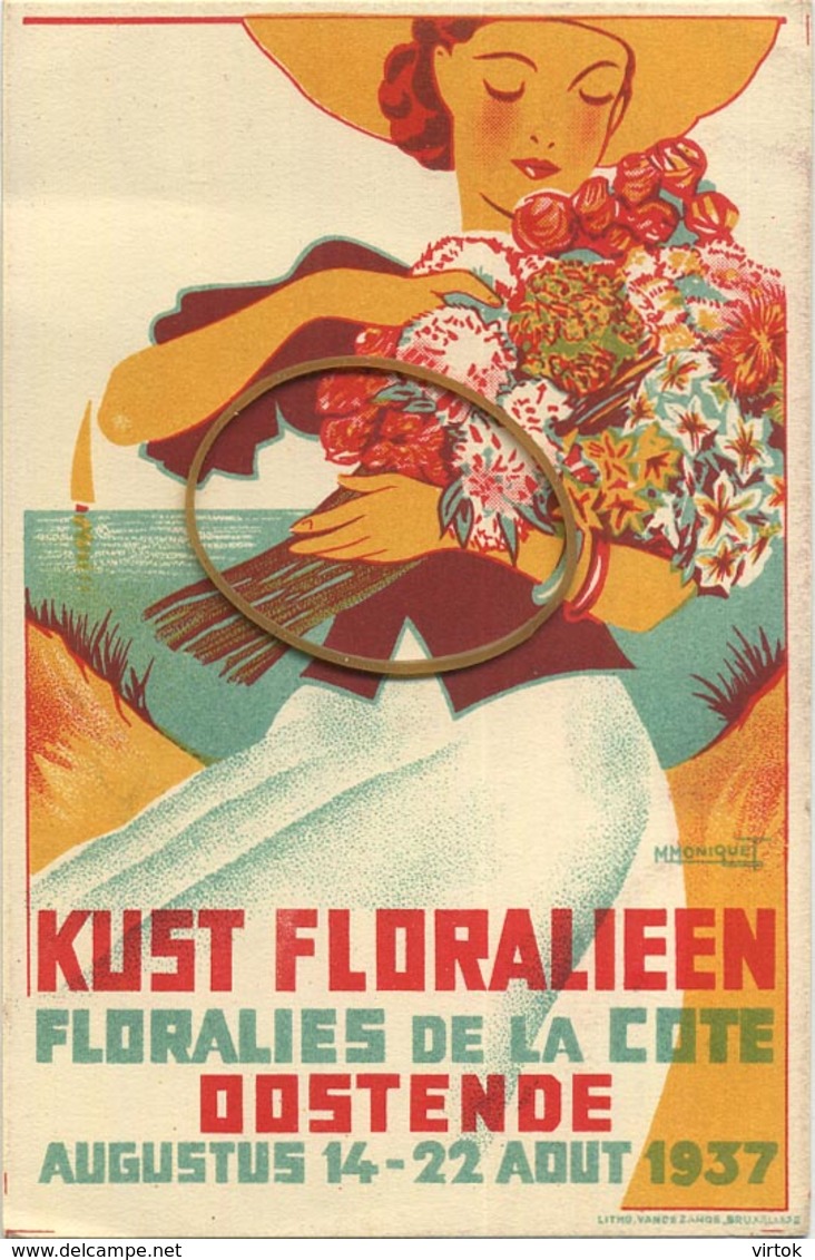 Oostende : Kust Floralieen  1937   ( M. Moniquet ) - Oostende