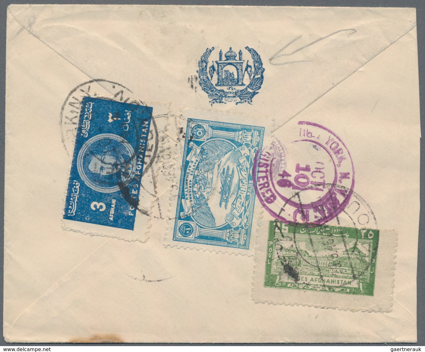 Afghanistan: 1945/1955, Three Airmail Covers To USA - Afganistán