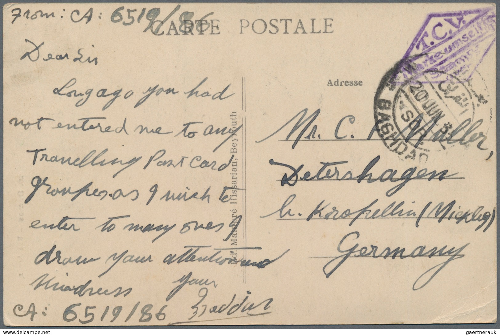 Bahrain: 1957/1935: Registered Airmail Cover Used From Bahrain To Germany In 1957, Franked By QEII. - Bahrein (1965-...)