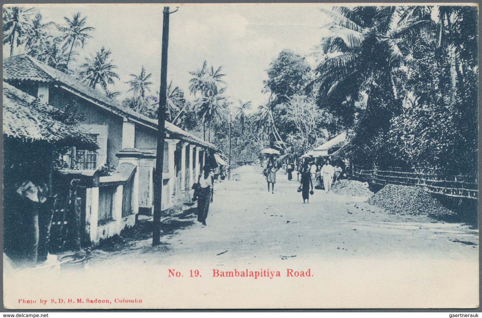 Ceylon / Sri Lanka: 1906/1915, Forwarded Picture Postcard From Colombo To England With Violet H/s "F - Sri Lanka (Ceylon) (1948-...)
