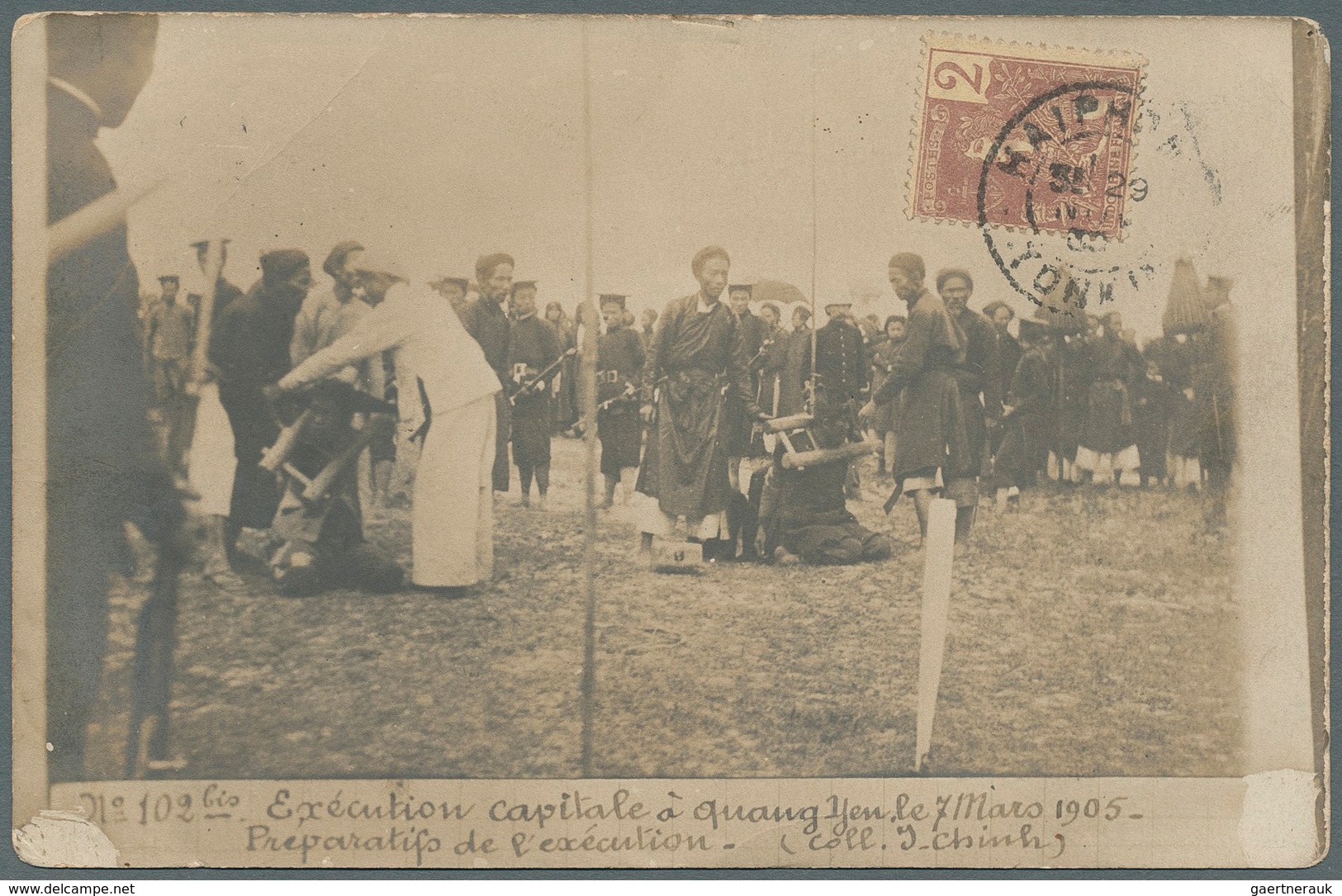 Französisch-Indochina: 1905, Real Photo Ppc Set Of Seven Numbered No. 102/107, "Exécution Capitale à - Brieven En Documenten