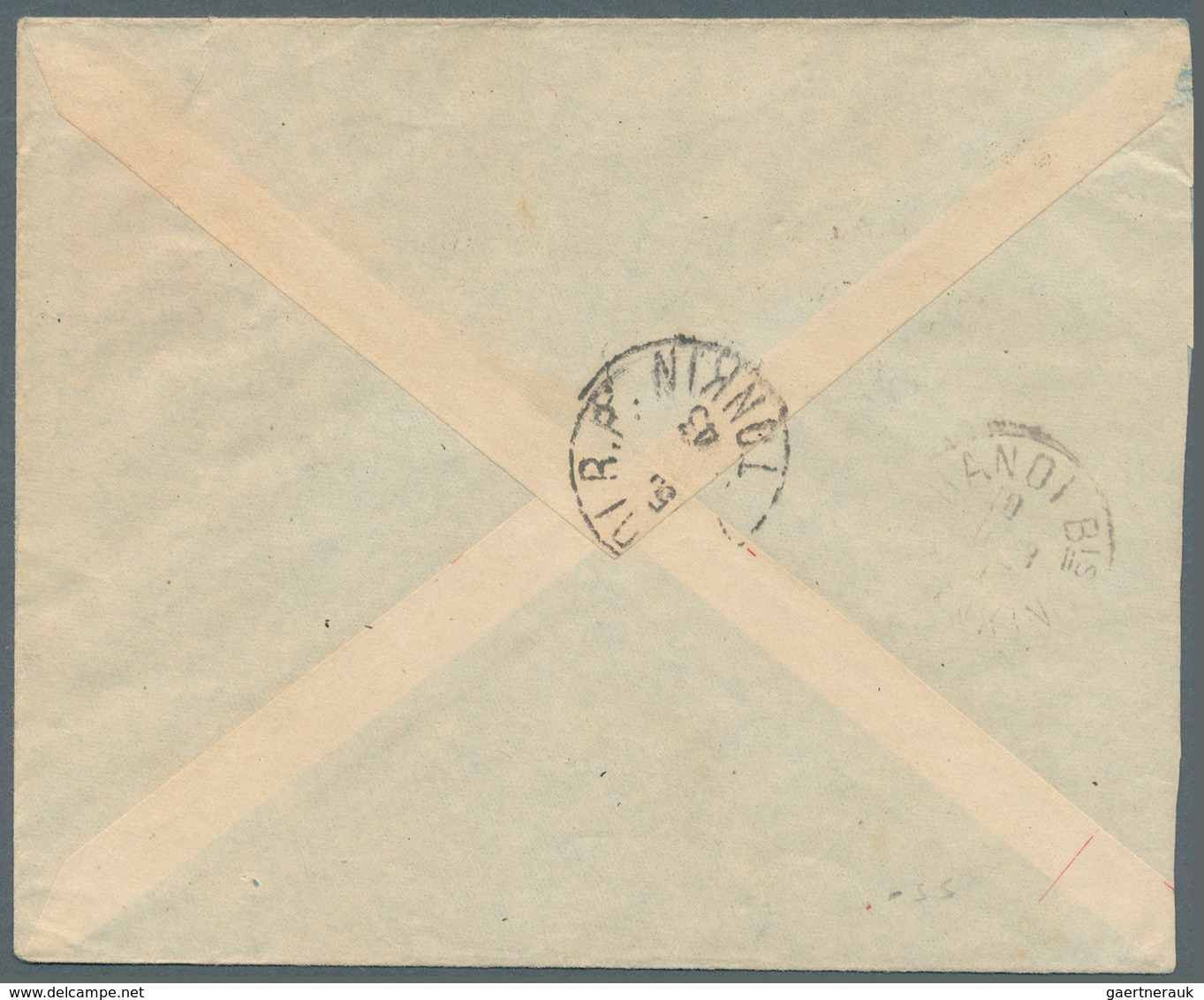 Französisch-Indochina: 1943. "Marshall Petain" Postal Stationery Envelope 6c Red (small Faults) Addr - Brieven En Documenten