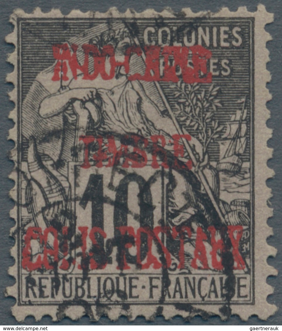 Französisch-Indochina - Paketmarken: 1891, "Colonies" 10c. Black On Lilac, Surcharged By Carmine Han - Impuestos