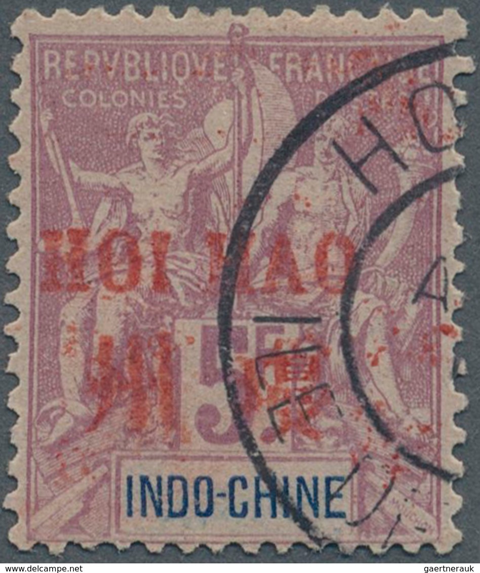 Französisch-Indochina - Postämter In Südchina: HOI-HAO: 1901, 5fr. Violet/blue, Fresh Colour And Wel - Other & Unclassified