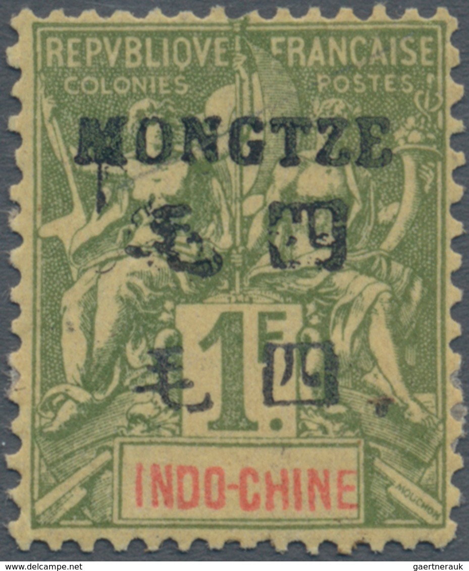 Französisch-Indochina - Postämter In Südchina: 1903, Allegory Of Peace 1F With Overprint, Type III " - Other & Unclassified