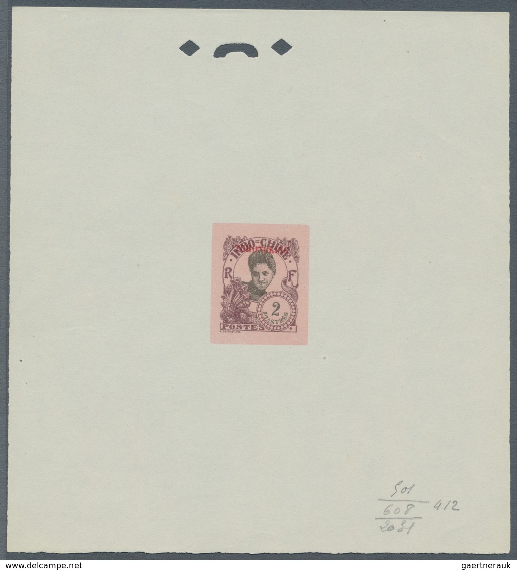 Französisch-Indochina - Postämter In Südchina: 1922 Tchong-K'ing / Chongqing. Not Issued, Small Red - Other & Unclassified