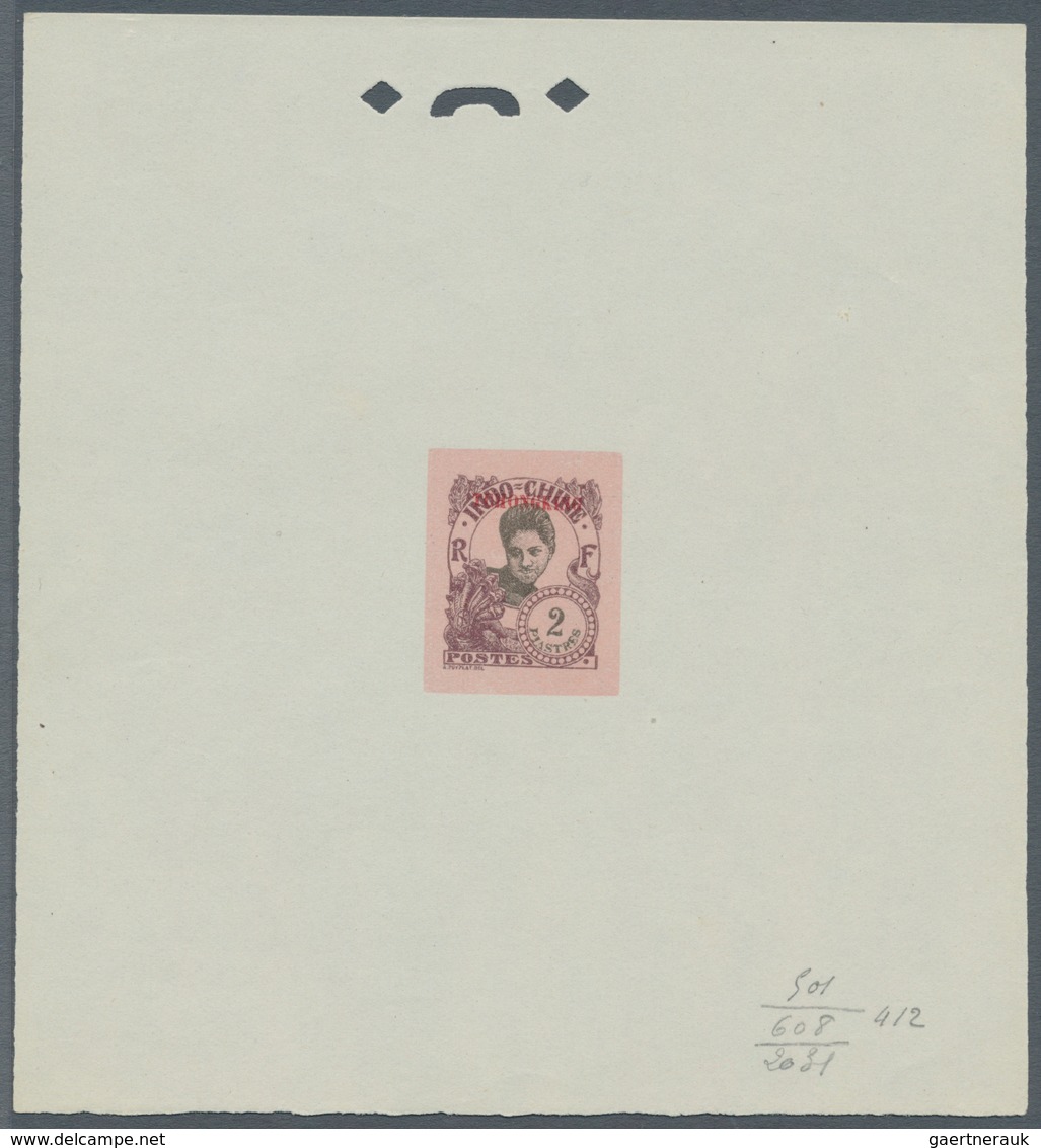 Französisch-Indochina - Postämter In Südchina: 1922 Tchong-K'ing / Chongqing. Not Issued, Small Red - Andere & Zonder Classificatie