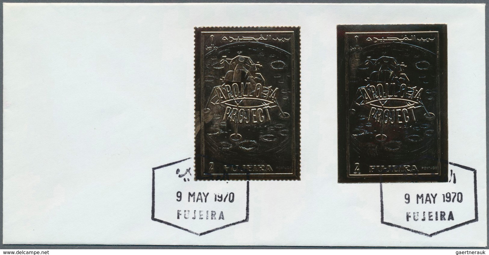 Fudschaira / Fujeira: 1970, GOLD/SILVER ISSUE "Apollo 14 Project", 2r. Silver And 2r. Gold Perf. And - Fujeira