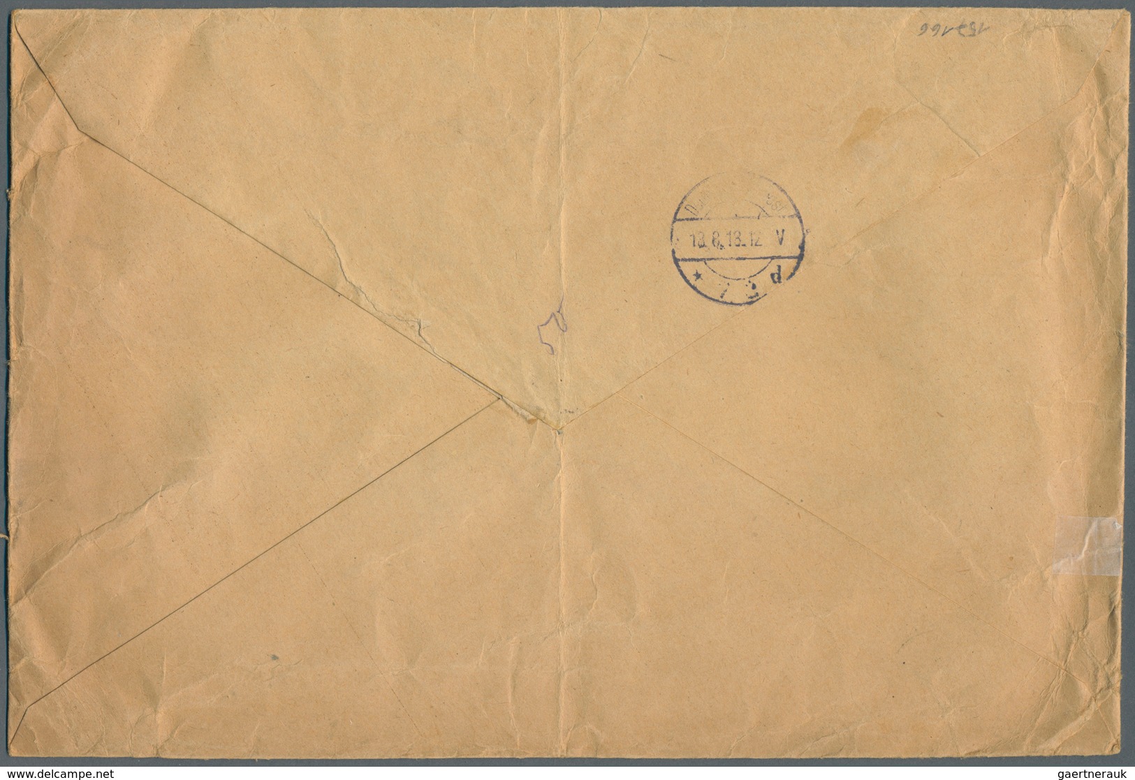 Holyland: 1918, Large Registered Cover From Haifa With Fieldpost Mark "Deutsche Feldpost 365 31.7.18 - Palestina