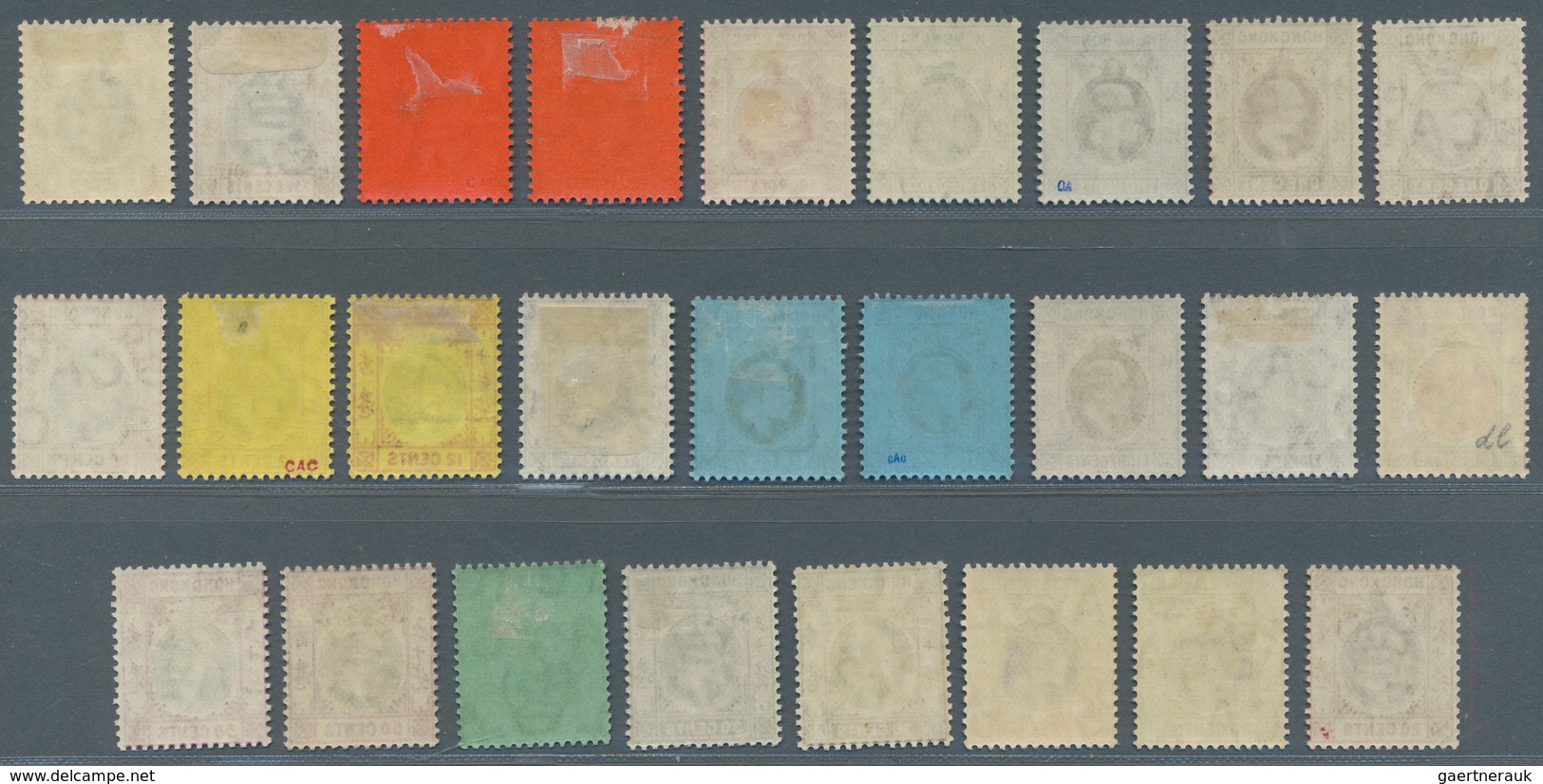 Hongkong: 1903/07, KEVII 1 C.-50 C. Resp. Wmkd. 2 C.-50 C. Resp. Revised Colours 1 C./50 C. (no 2 C. - Andere & Zonder Classificatie