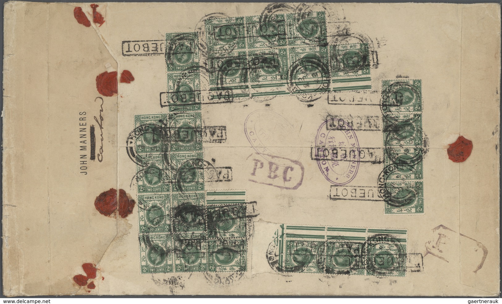 Hongkong - Treaty Ports: 1916. Large Envelope Written From 'John Manners/Canton' With Oval Firms Cho - Other & Unclassified