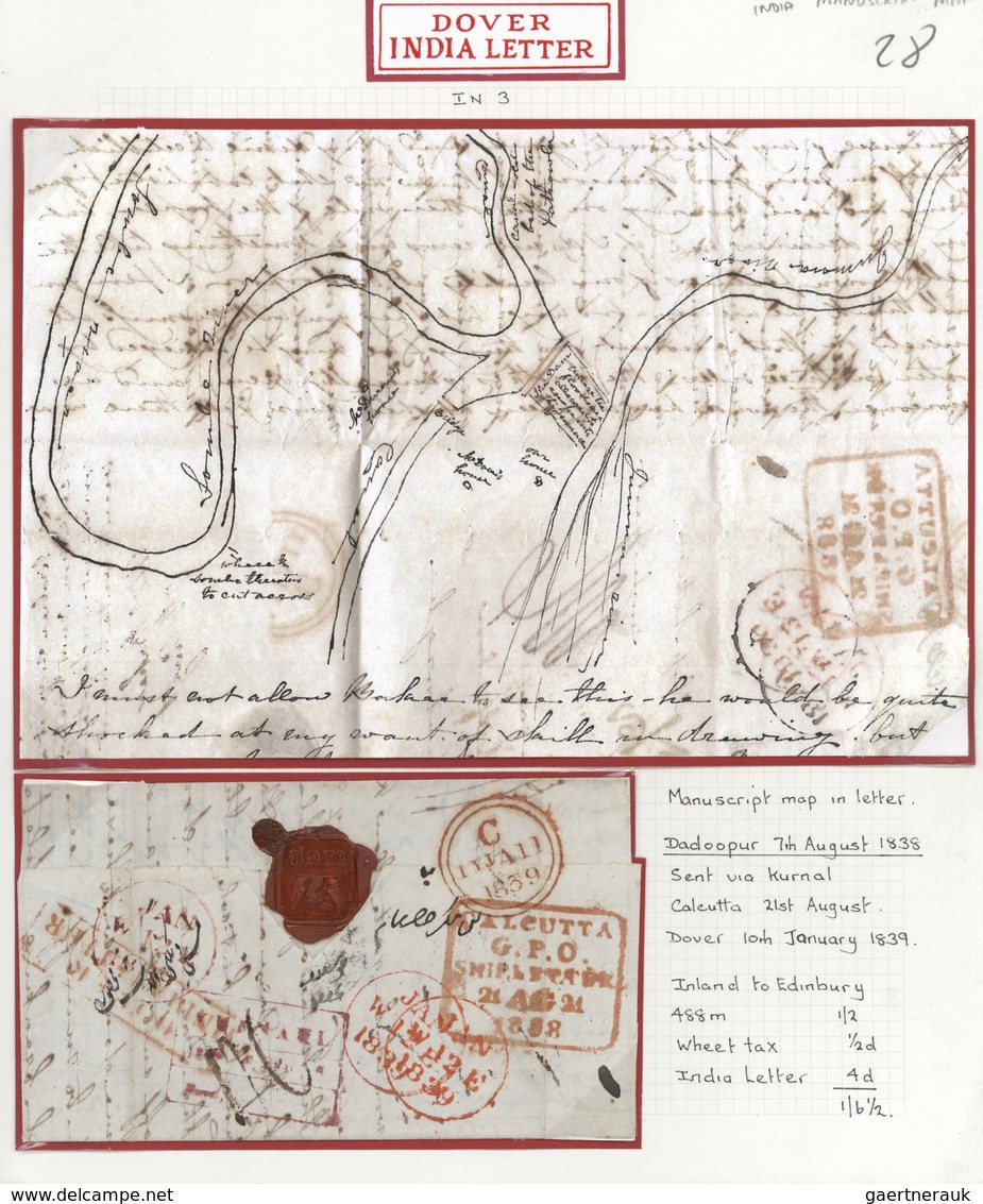 Indien - Vorphilatelie: 1838 Entire Letter From Dadoopur To Edinburgh, Scotland Via Kurnal, Calcutta - ...-1852 Voorfilatelie