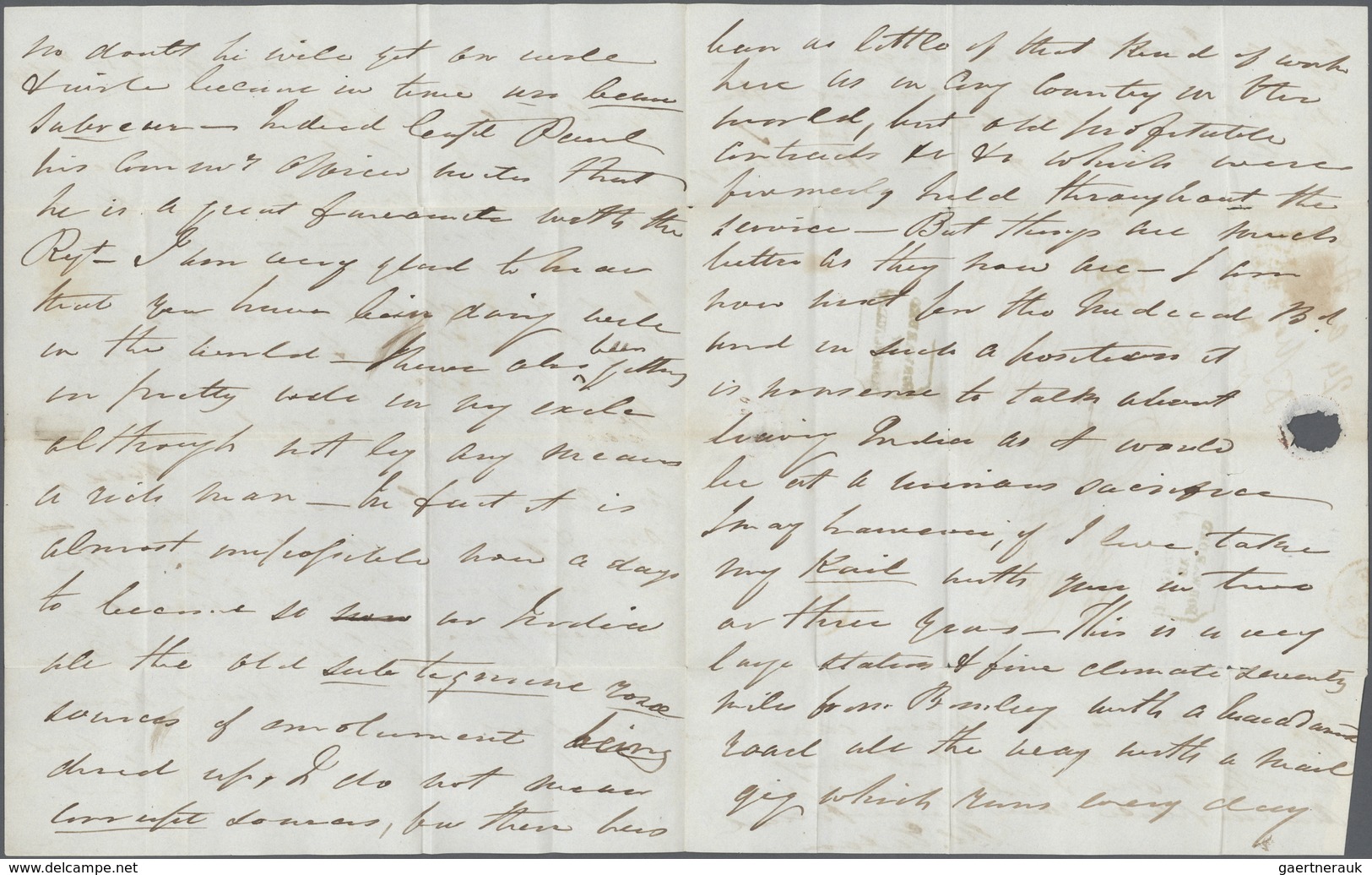 Indien - Vorphilatelie: 1838 Forwarded Letter From Poona (17 April 1838) To Edinburgh, Scotland "FOR - ...-1852 Prephilately