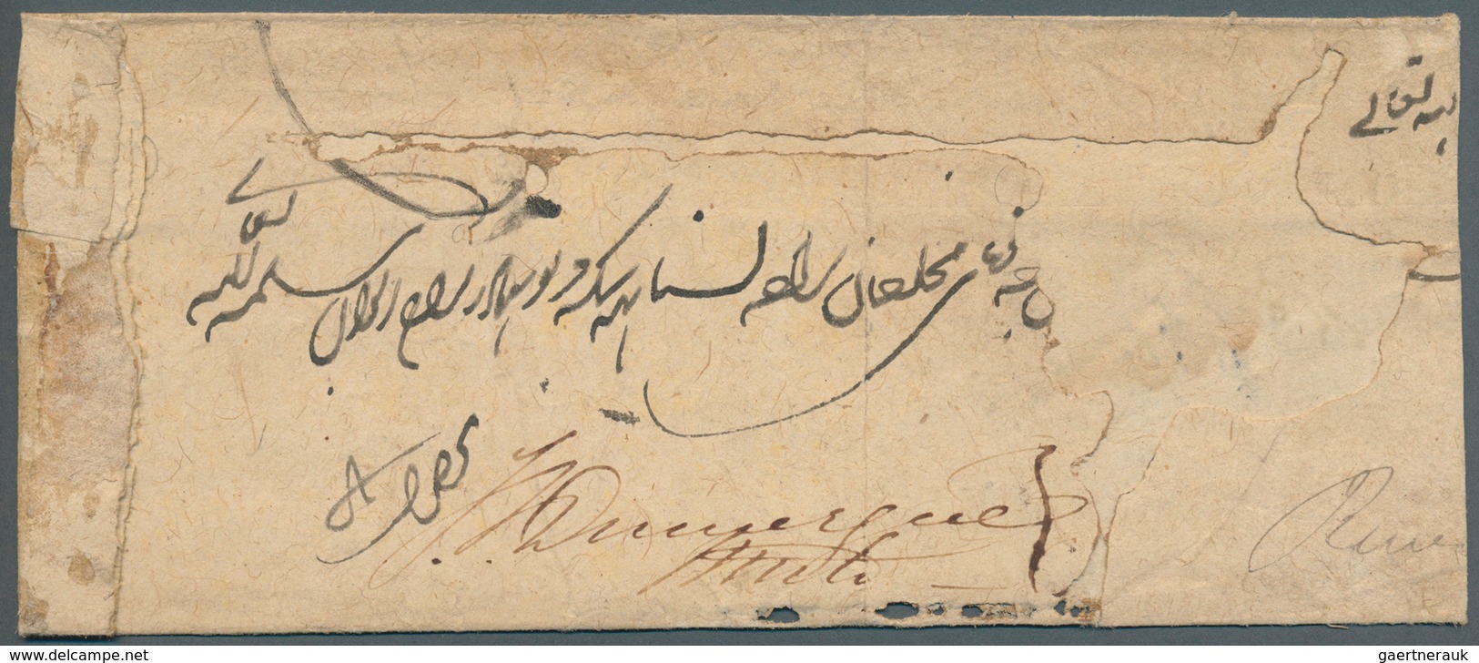 Indien - Vorphilatelie: 1843, Cover From Mirzapore To Raja Of Rewah With 3 Page Letter (little Moth - ...-1852 Prephilately