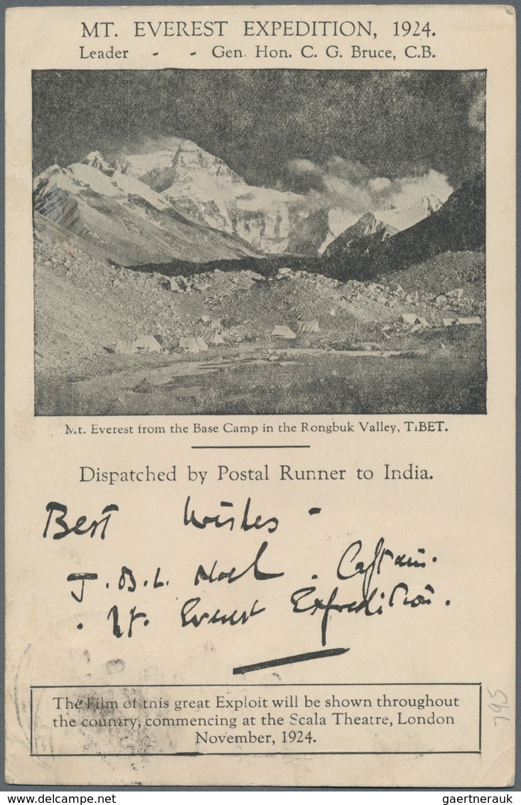 Indien: 1905/1924/1946: Two Unusual Postcards And A Burma FDC, I.e. Picture Postcard Used As Printed - 1852 Sind Province