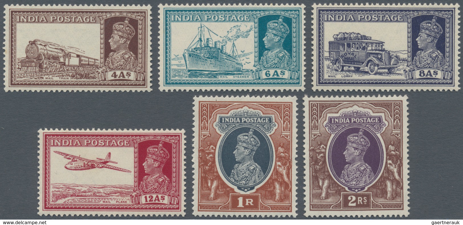 Indien: 1937-40 KGVI. Complete Set Of 18, Mint Never Hinged, The 6a. With A Little Piece Of White Pa - 1852 Provincia De Sind