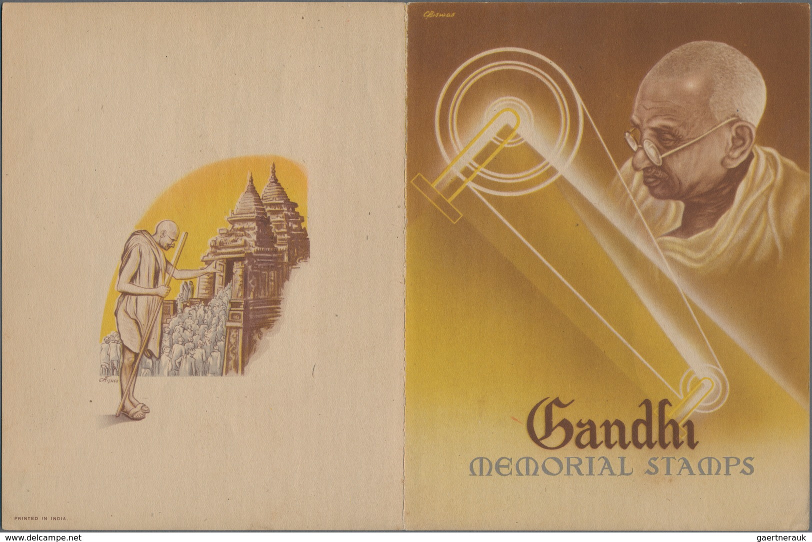 Indien: 1948, FDC, GANDHI, Cpl. Set Mounted On Leaves In A Special PRESENTATION FOLDER With First Da - 1852 Provincie Sind