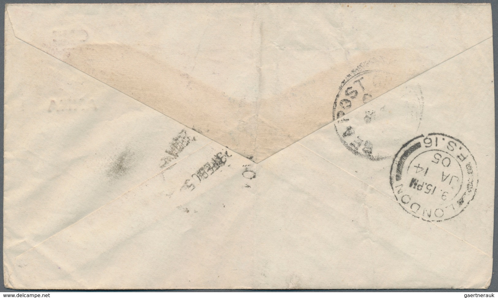 Indien - Ganzsachen: 1904 Destination LIBERIA: Postal Stationery Envelopes 1a. On 2a6p., Uprated KEV - Unclassified