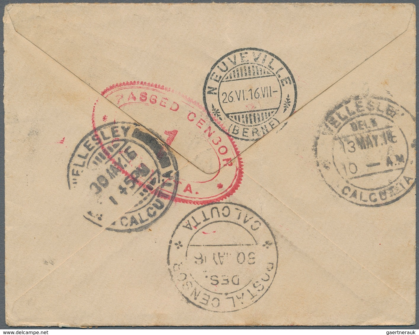 Indien - Ganzsachen: 1916, Under Paid Stationery Card Uprated With 1/2 A Addressed To Calucutta With - Unclassified