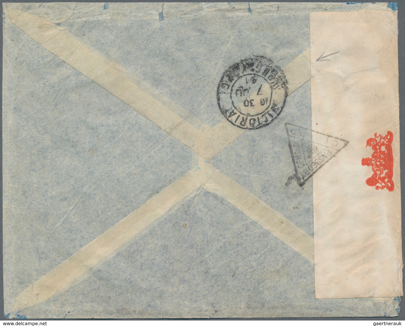 Indien - Ganzsachen: 1941 Two Censored Airmail Covers From Bombay To Montreal, Canada Via Hong Kong - Zonder Classificatie